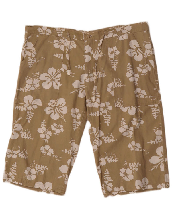Pantaloncini casual da donna Terranova IT 46 Large W44 Cotone floreale marrone