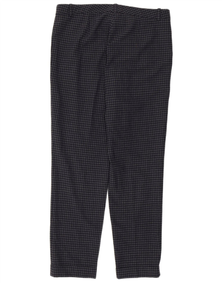 Pantaloni casual da donna Jigsaw UK 12 Medium W32 L28 a quadretti blu navy