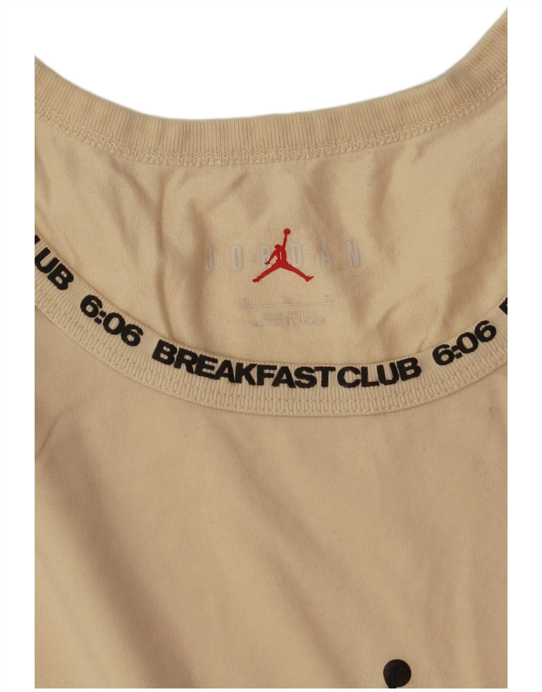 Canotta grafica Jordan Dri Fit da uomo in cotone beige medio