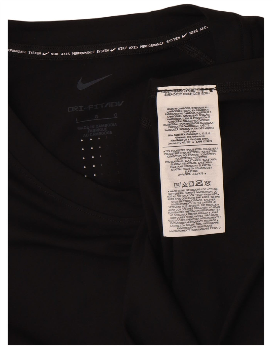 T-shirt Nike Dri Fit da uomo, grande, in poliestere nero