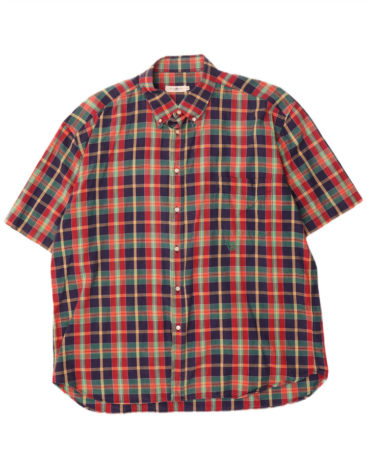 Camicia a maniche corte da uomo Belfe & Belfe taglia 45 XL in cotone a quadri multicolore