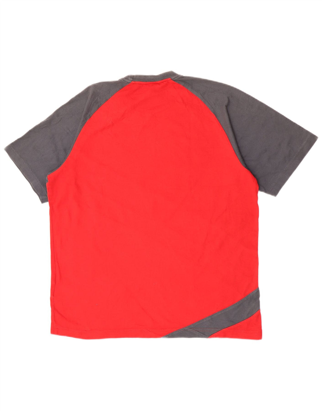 T-shirt Adidas da uomo Top Large in cotone color block grigio
