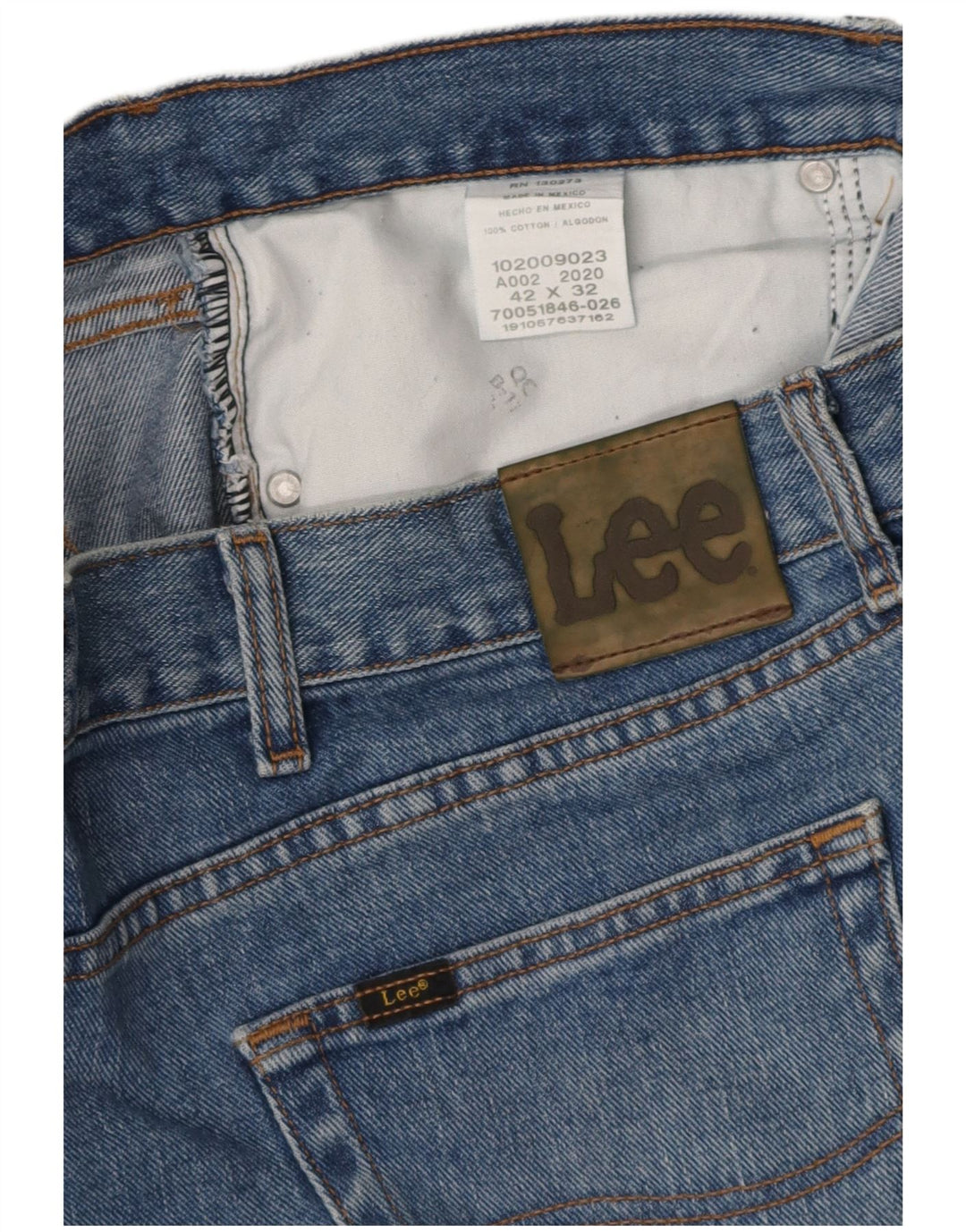 LEE Mens Slim Jeans W42 L32 Blue Cotton