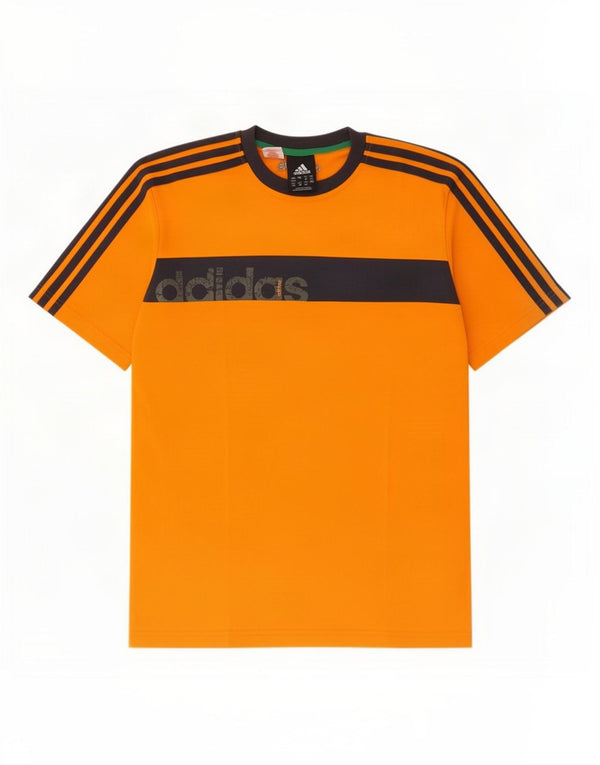 T-shirt grafica da uomo vestibilità ampia Adidas UK 34/36 Small Orange Colourblock