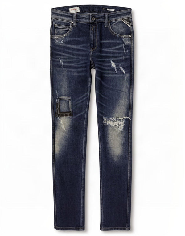 Replay Jeans skinny effetto consumato Katewin da donna W25 L28 cotone blu
