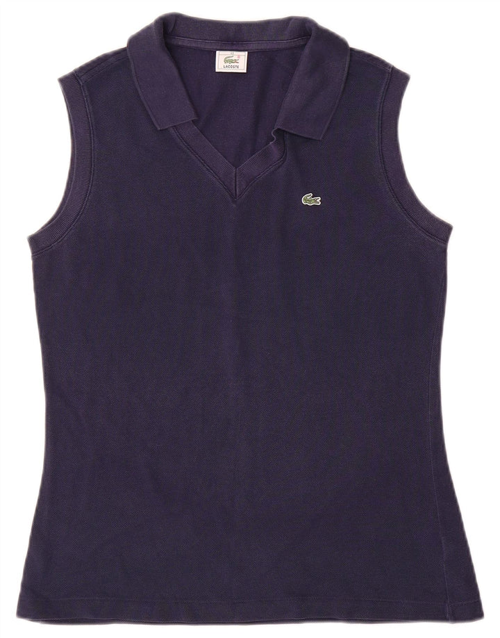 Polo senza maniche da donna Lacoste taglia 40 media cotone blu navy
