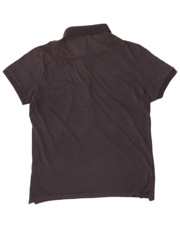 Polo Gas da uomo in cotone maculato medio blu navy