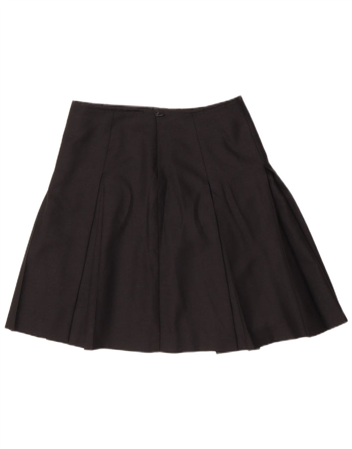 Gonna a pieghe vintage da donna W28 media nera