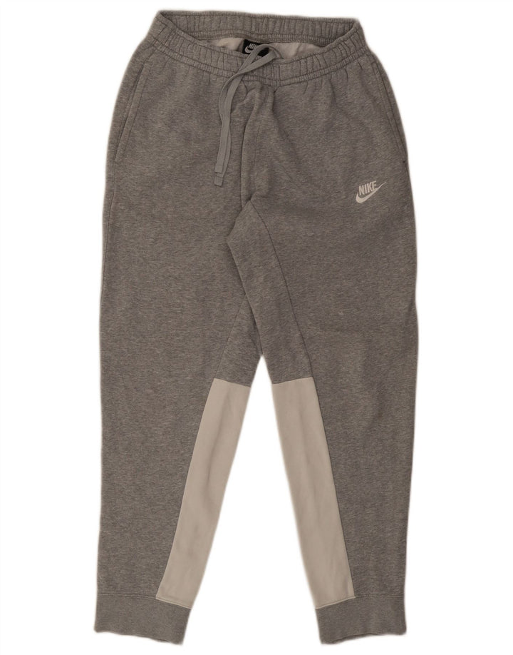 Pantaloni da tuta Nike da uomo, pantaloni da jogging, piccoli, in cotone color block grigio