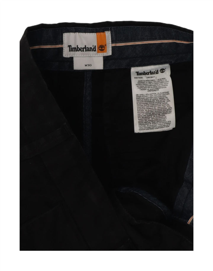 TIMBERLAND Mens Chino Shorts W30 Medium Navy Blue Cotton