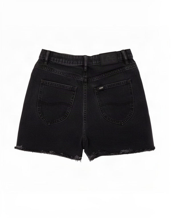 Pantaloncini di jeans a vita alta Lee Mom da donna US 9 medi W26 neri