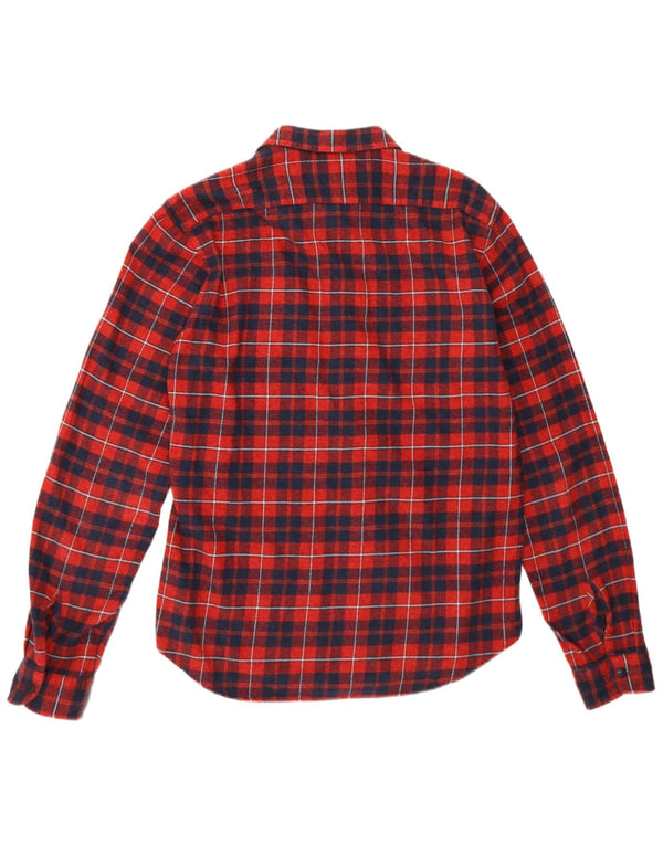 REPLAY Camicia da uomo in flanella XL in cotone a quadri rossi