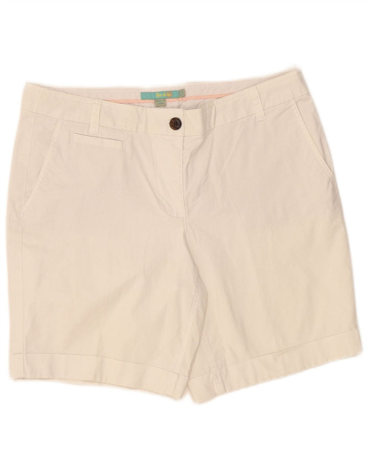 Pantaloncini chino da donna Boden UK 14 grandi W36 cotone bianco