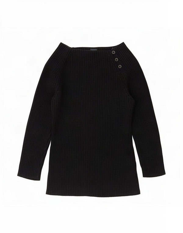 Top da donna Gap manica 3/4 UK 12 cotone nero medio
