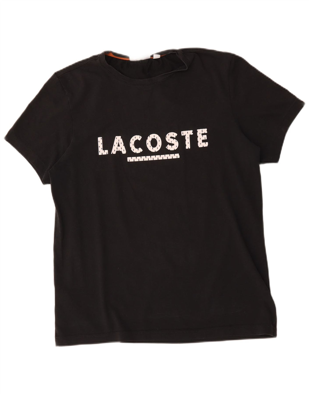 T-shirt grafica da uomo Lacoste taglia 3 piccola in cotone nero
