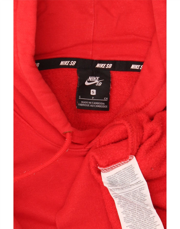 NIKE Mens Graphic Hoodie Jumper Small Red Cotton Vintage Nike and Second-Hand Nike from Messina Hembry 