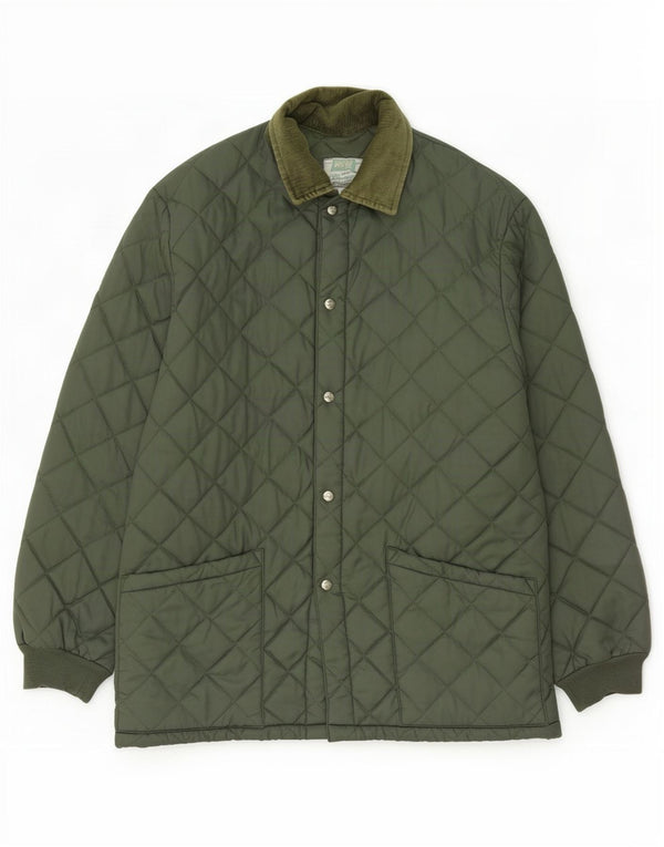 Giacca trapuntata oversize da uomo Rifle UK 36 Small Verde Poliammide