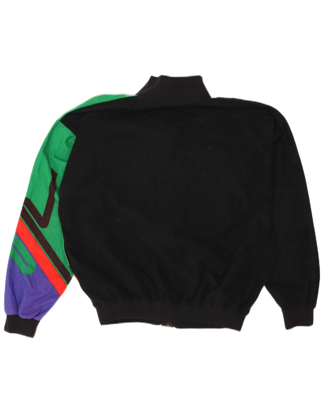 Giacca da tuta da uomo VINTAGE XL Poliestere color block nero