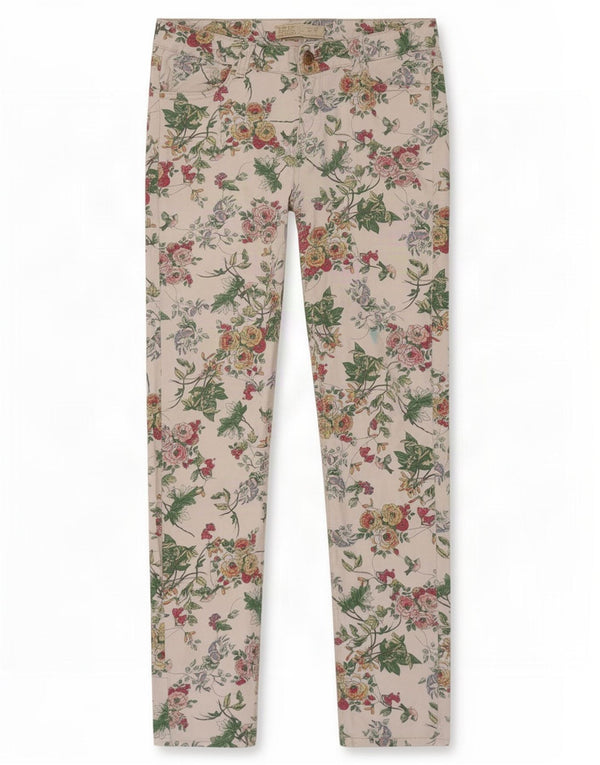 Jeans skinny da donna Zara EU 36 XS W26 L28 Cotone floreale bianco
