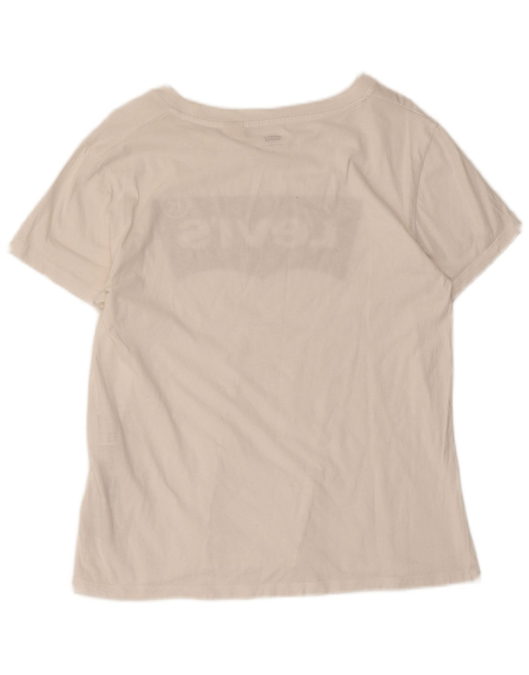 T-shirt grafica da donna Levi's Top UK 12 cotone bianco medio