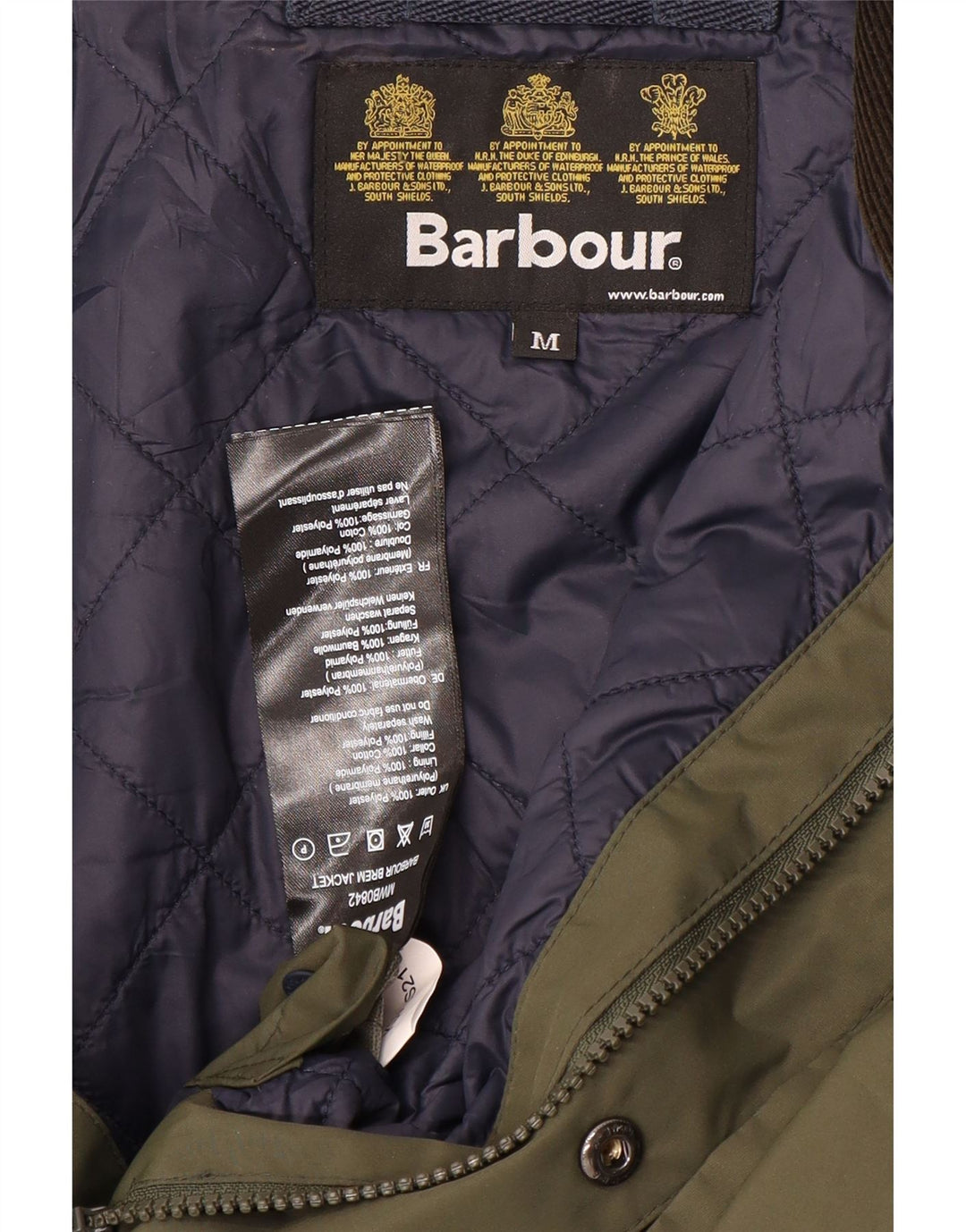 Giacca a vento da uomo Barbour UK 38 Poliestere kaki medio