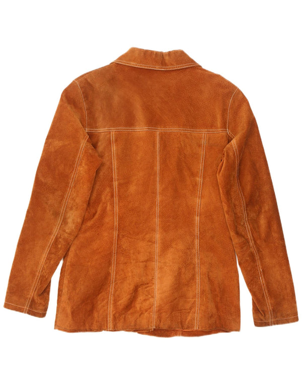 Giacca in pelle scamosciata da donna Gipsy UK 14 in pelle marrone medio