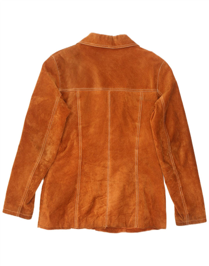 Giacca in pelle scamosciata da donna Gipsy UK 14 in pelle marrone medio