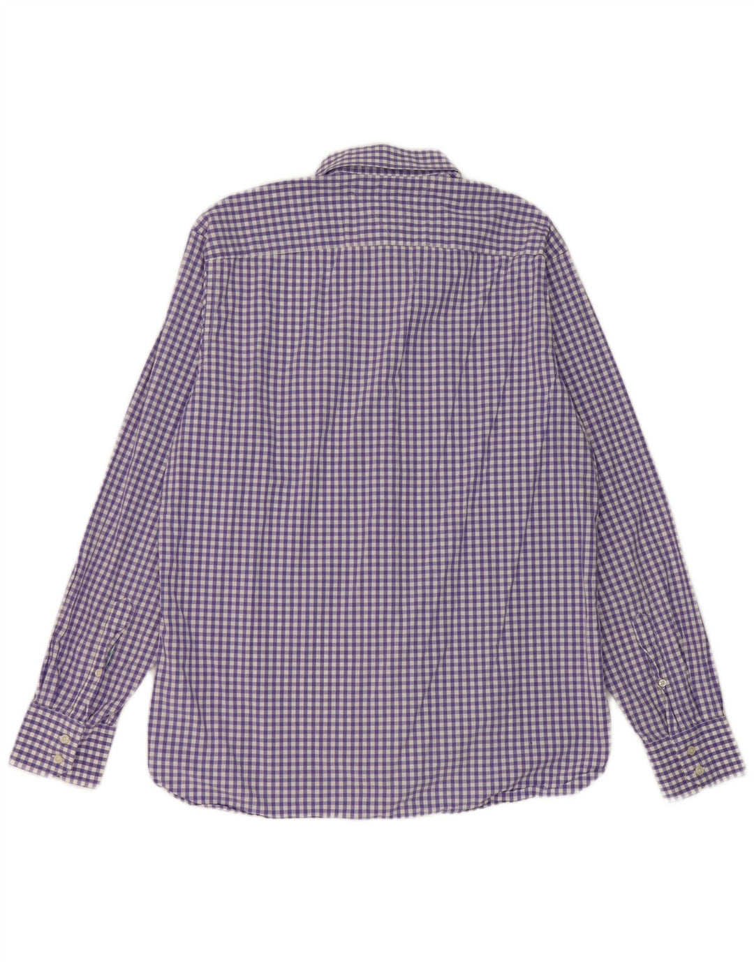 Tommy Hilfiger Mens Shirt Large Purple Gingham Cotton