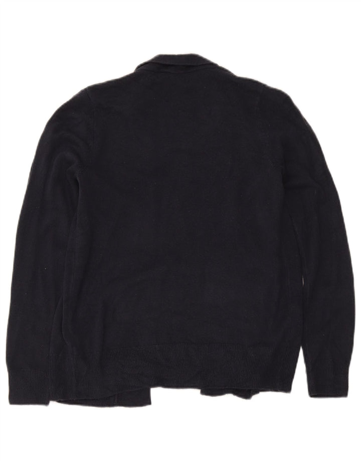 Maglione cardigan aperto da donna Marks & Spencer piccolo acrilico blu navy