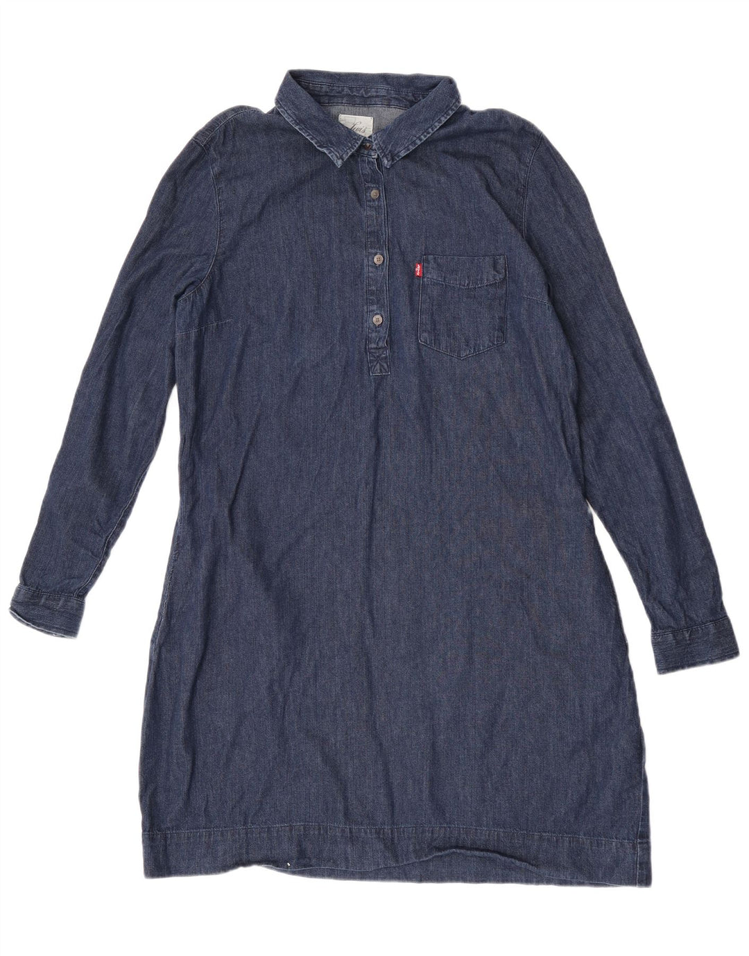 Abito in denim a maniche lunghe da donna Levi's UK 18 XL Cotone blu navy