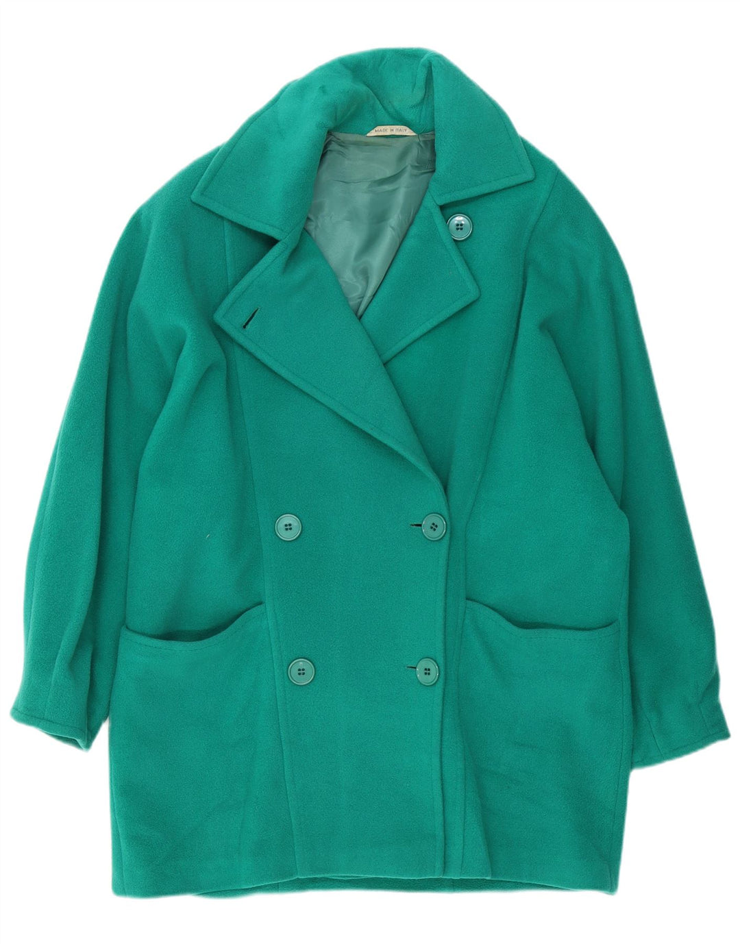 Cappotto Doppiopetto Oversize da Donna Franco Ancona IT 46 Large in Lana Verde
