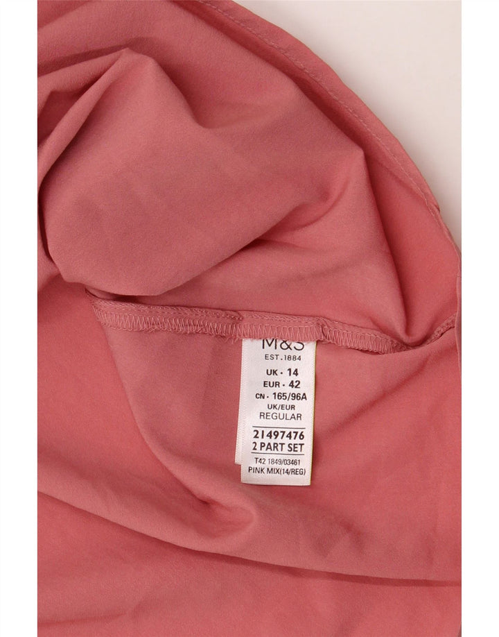 Abito sottoveste da donna Marks & Spencer UK 14 Poliestere rosa medio