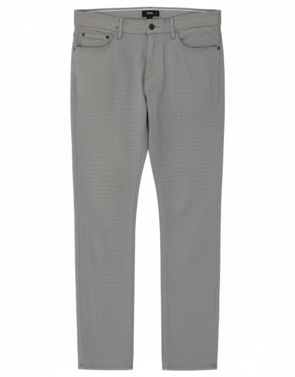 Pantaloni casual skinny da uomo Hugo Boss W33 L32 cotone blu