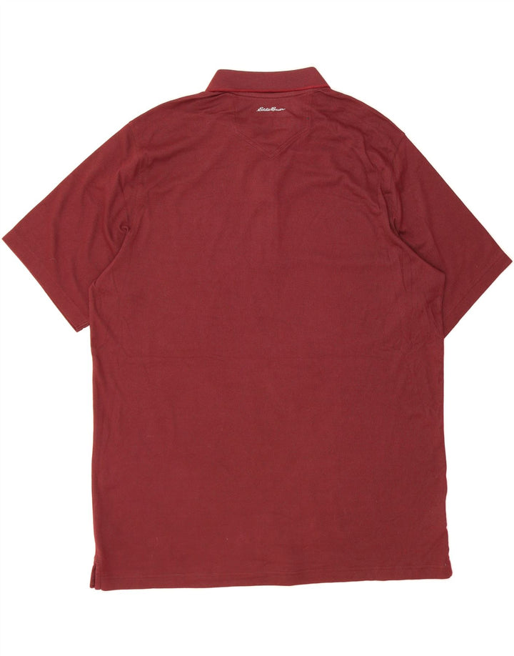 EDDIE BAUER Mens Polo Shirt XL Maroon Cotton Vintage Eddie Bauer and Second-Hand Eddie Bauer from Messina Hembry 