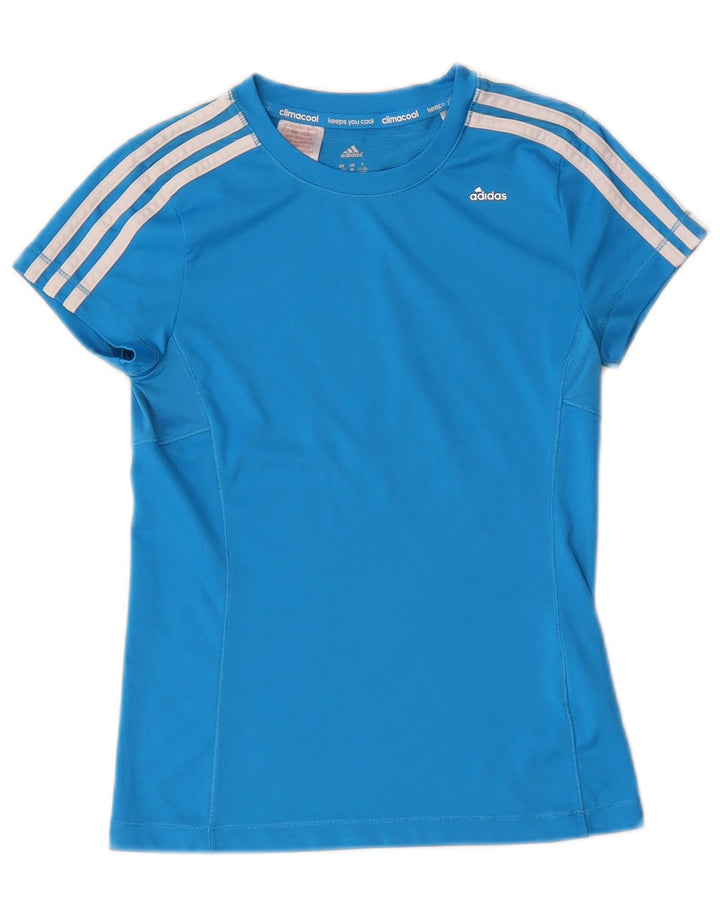 T-shirt Adidas da ragazzo Climacool 11-12 anni in poliestere blu