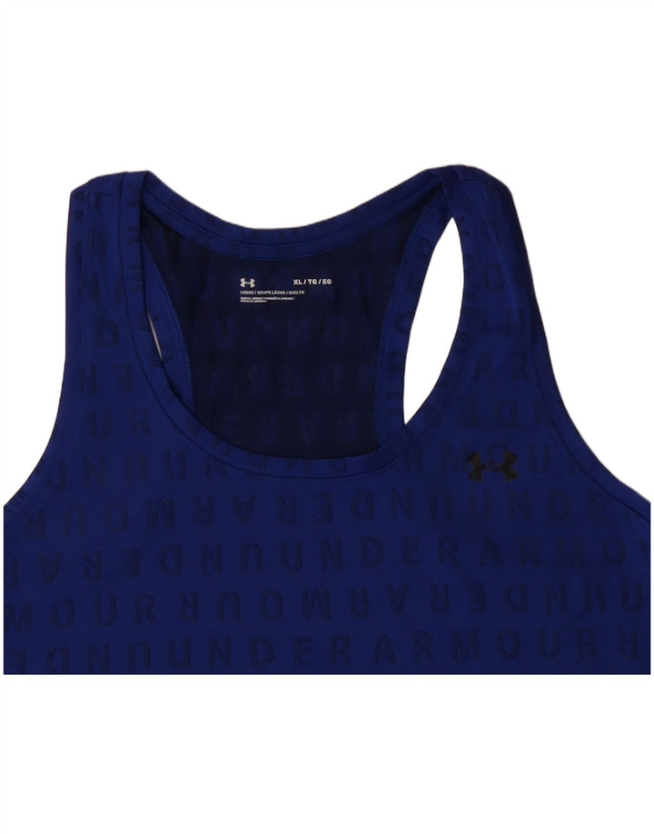 Canottiera grafica da donna UNDER ARMOUR UK 18 XL poliestere blu