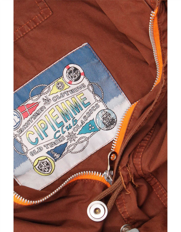 Giacca utility da yachting vintage da uomo UK 40 grande marrone