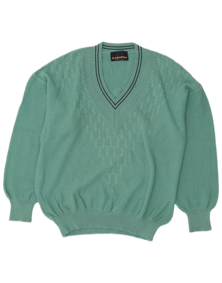 Maglione da uomo con scollo a V Il Granchio Verde medio