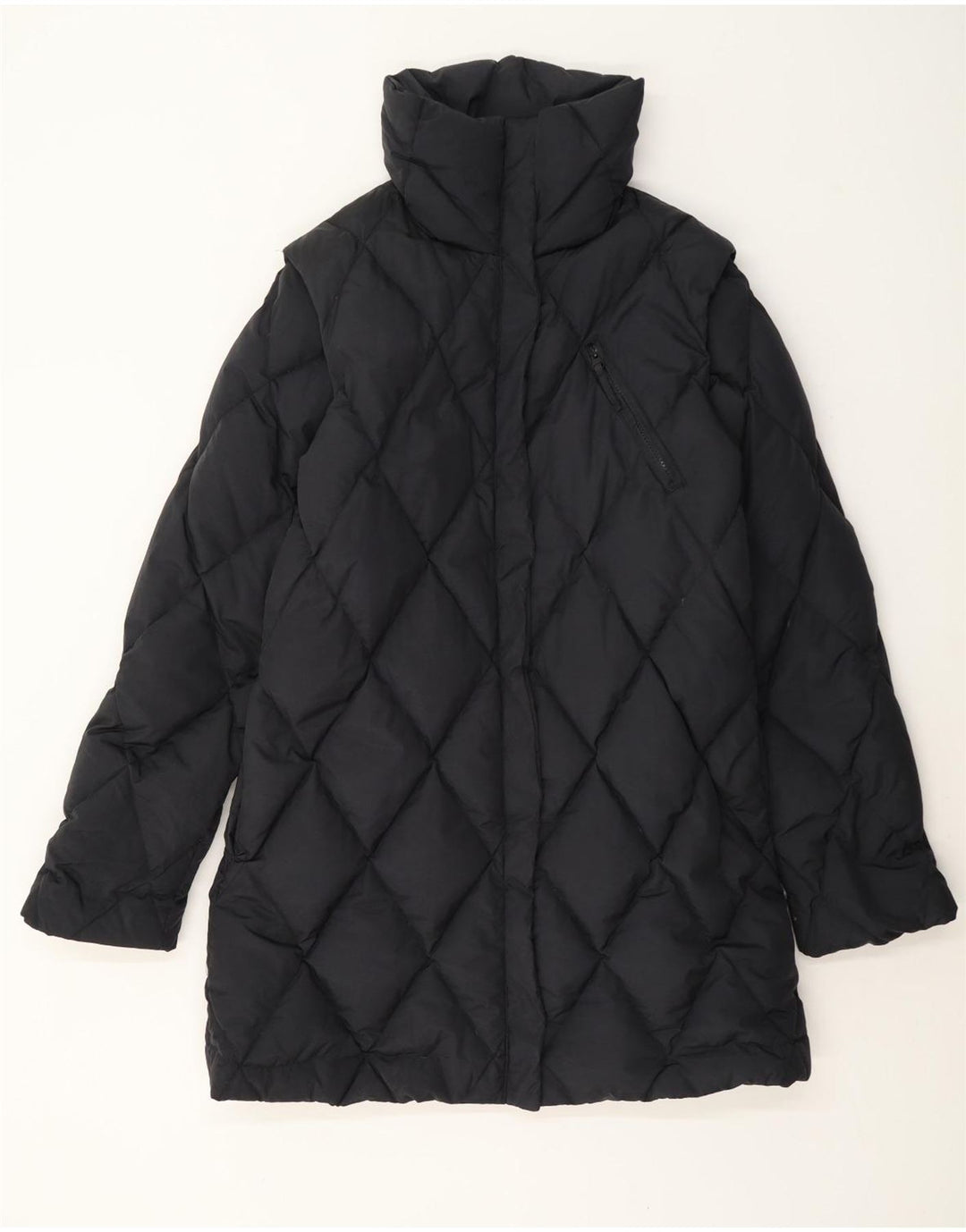 Cappotto imbottito da donna Armani Jeans UK 14 Large blu navy in poliammide