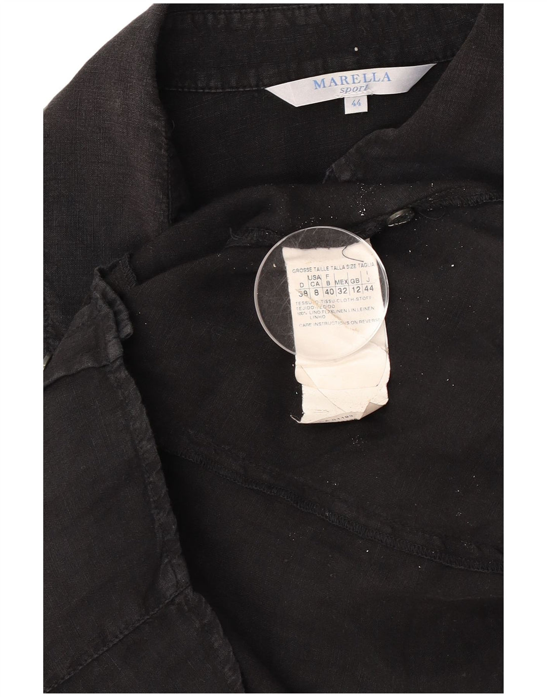 Camicia da donna Marella UK 12 Lino nero medio