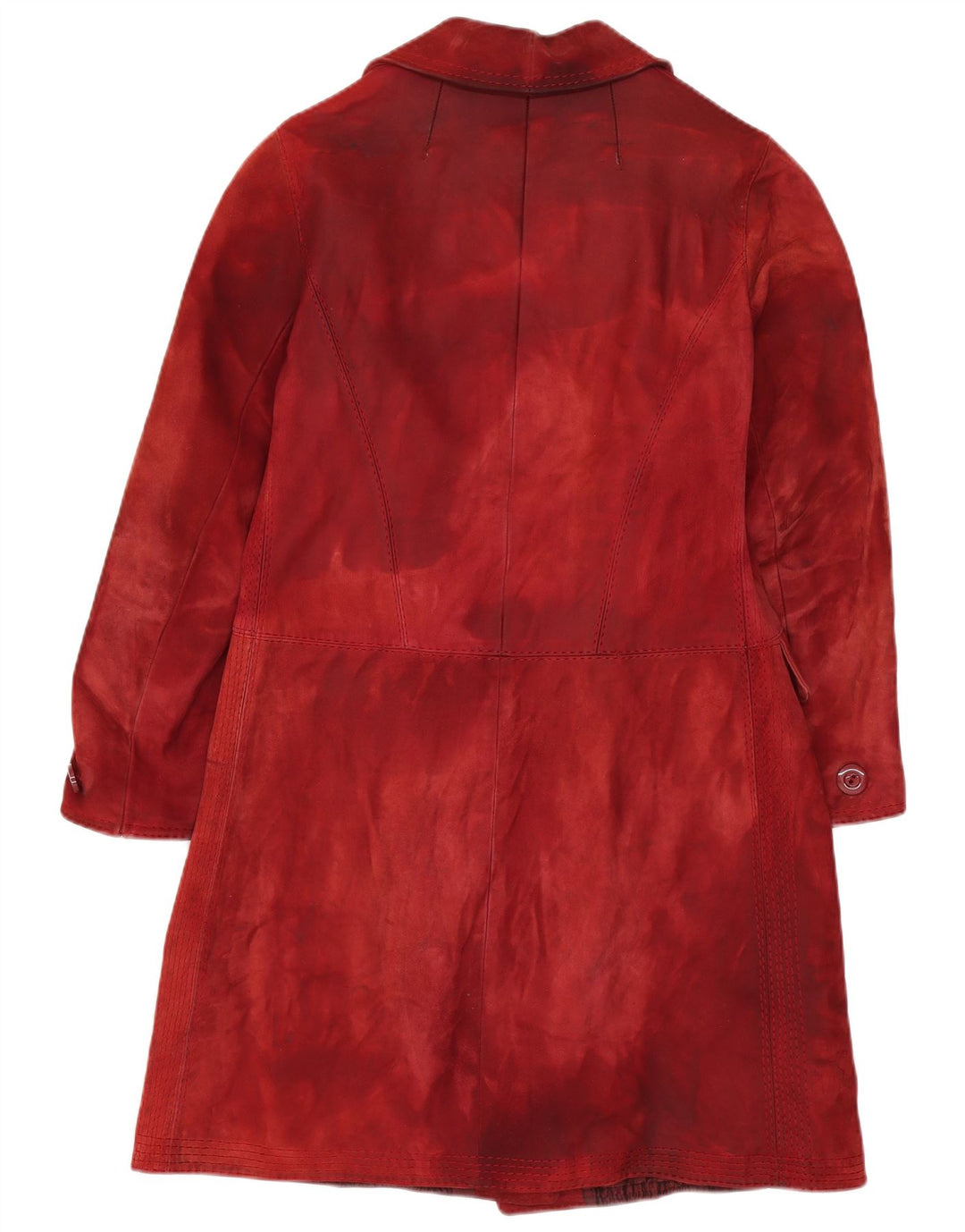 Soprabito in pelle scamosciata da donna Simona UK 10 piccolo rosso