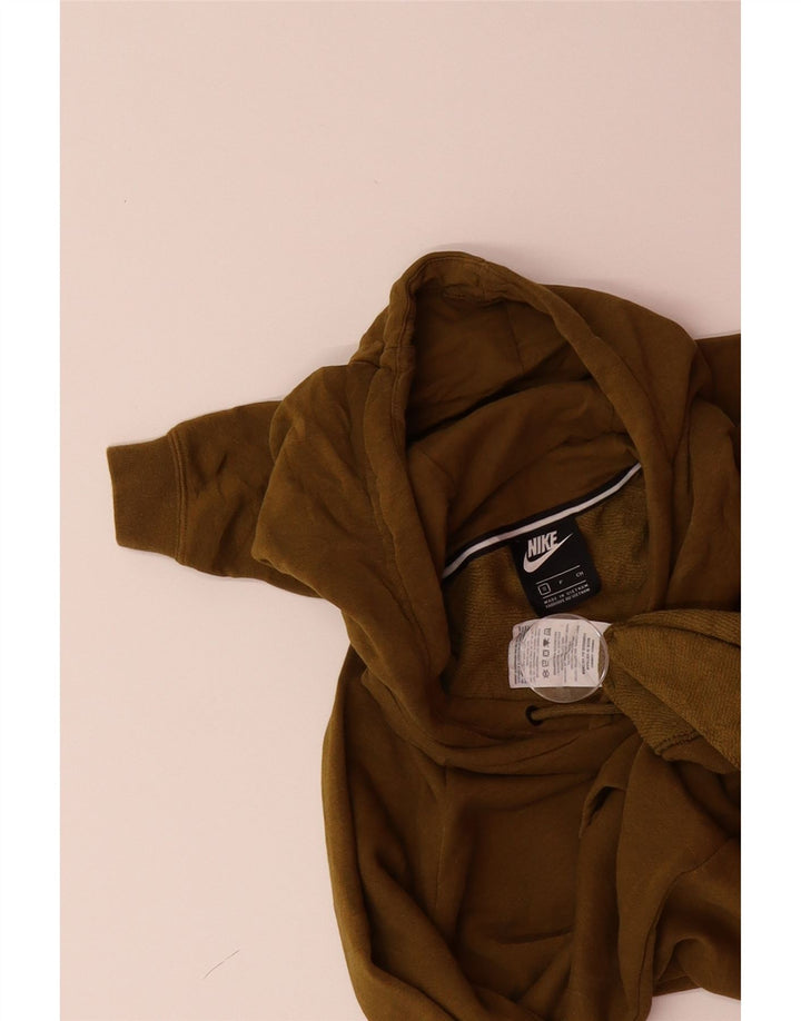 NIKE Mens Hoodie Jumper Small Khaki Cotton Vintage Nike and Second-Hand Nike from Messina Hembry 