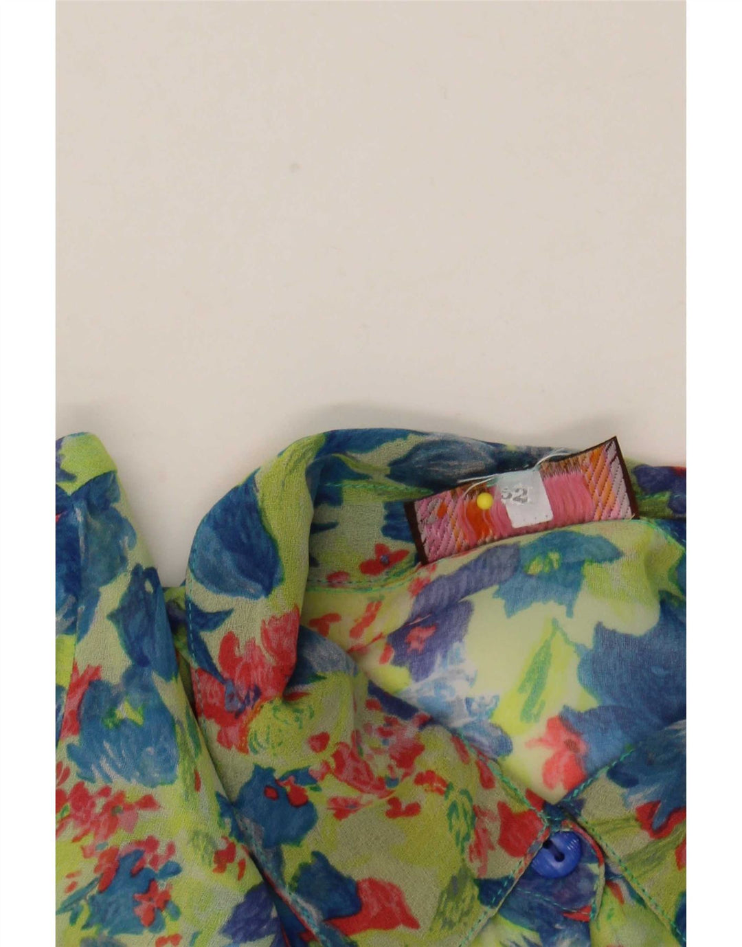 Camicetta trasparente da donna Leonik IT 52 2XL Verde floreale