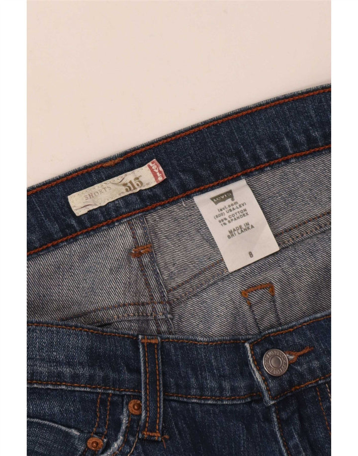 Pantaloncini di jeans Levi's 515 da donna US 8 medi W30 cotone blu