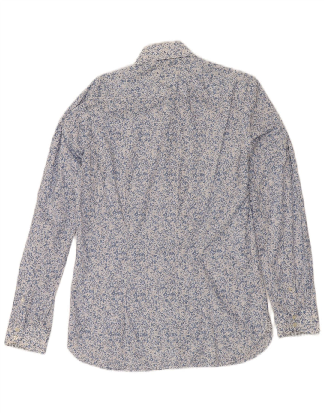 Camicia da uomo Ted Baker taglia 15 cotone floreale blu medio