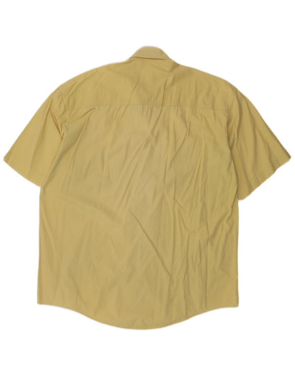 Camicia a maniche corte da uomo McNeal grande in cotone giallo
