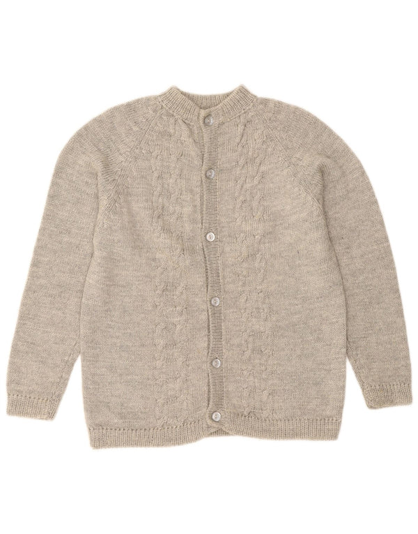 Maglione cardigan da uomo VINTAGE grigio medio screziato