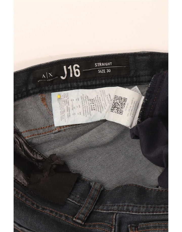 Jeans dritti da uomo Armani Exchange W30 L32 in cotone blu navy