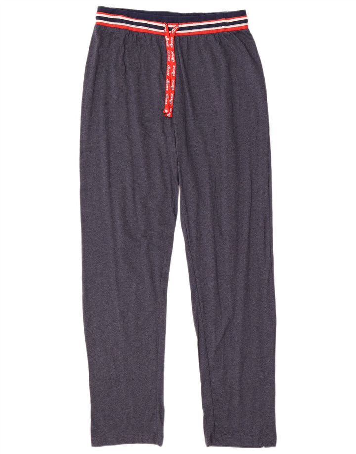 Pantaloni da tuta da uomo Ellesse grandi in cotone screziato blu navy