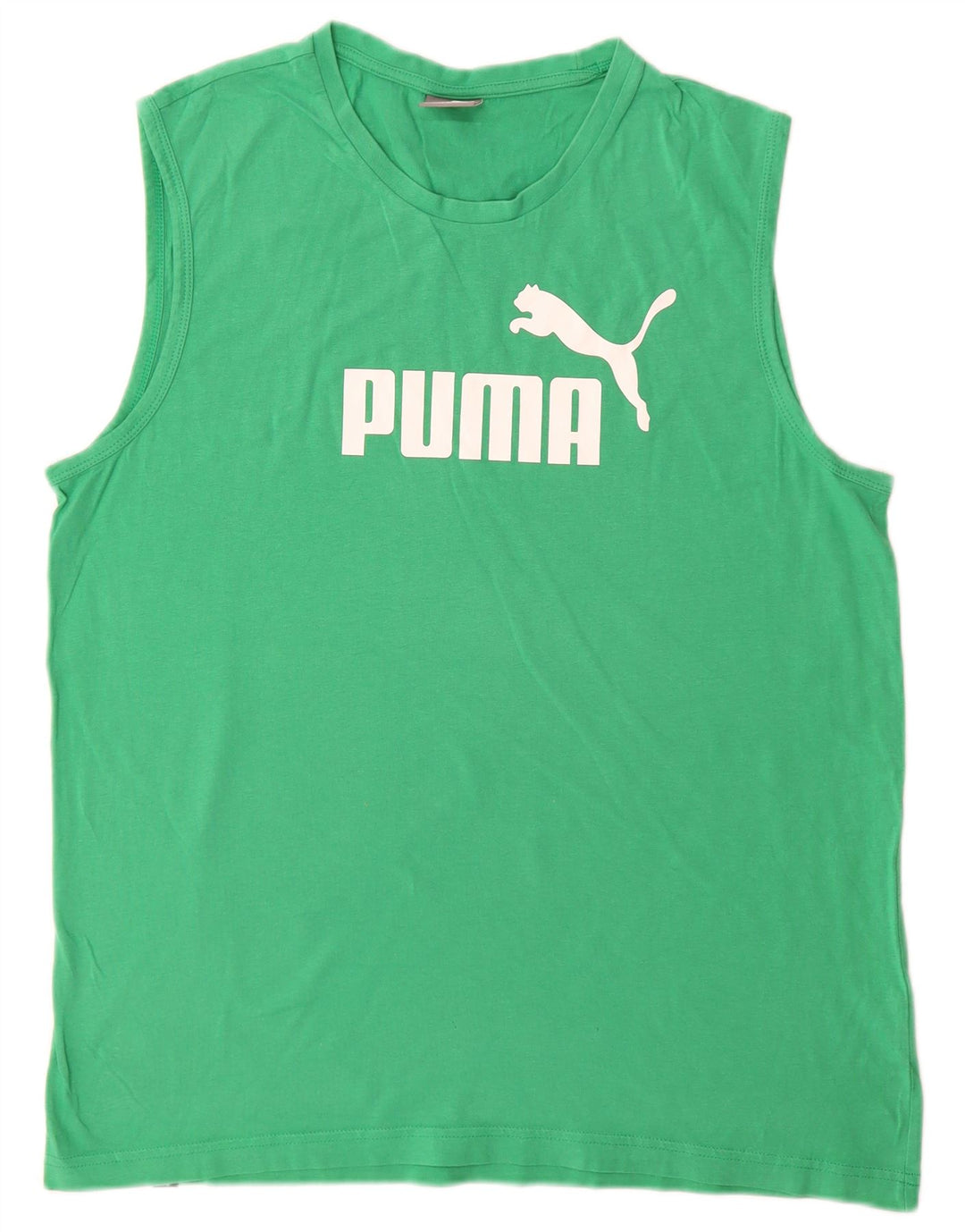 Canotta grafica da uomo Puma grande in cotone verde